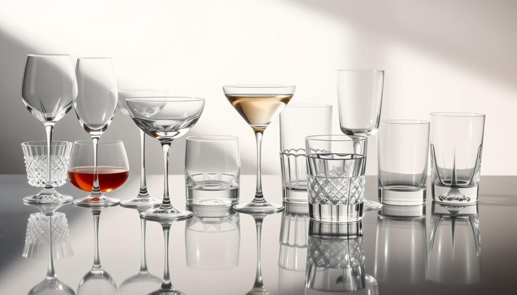 sophisticated beverage glassware