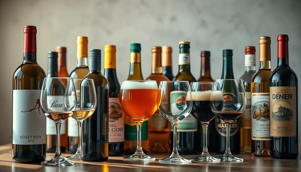 wine and beer categories